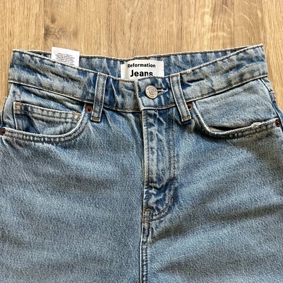 Reformation Sandy High Rise Relaxed Straight Jeans - Picture 2 of 4